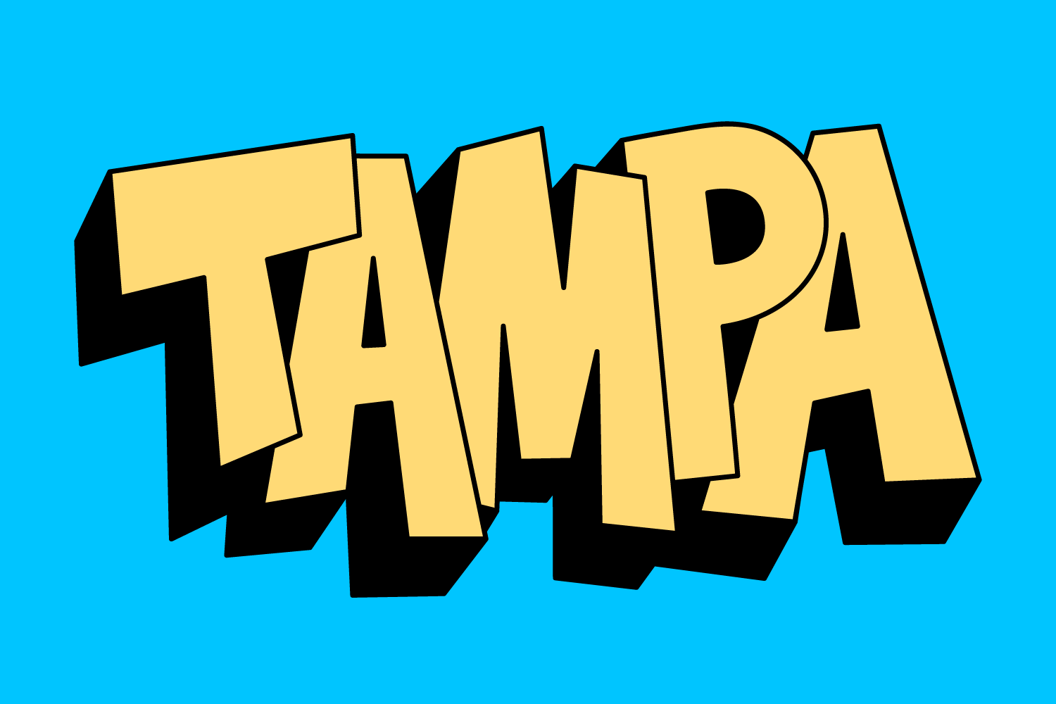 Custom Tampa lettering produced on March 10, 2025.