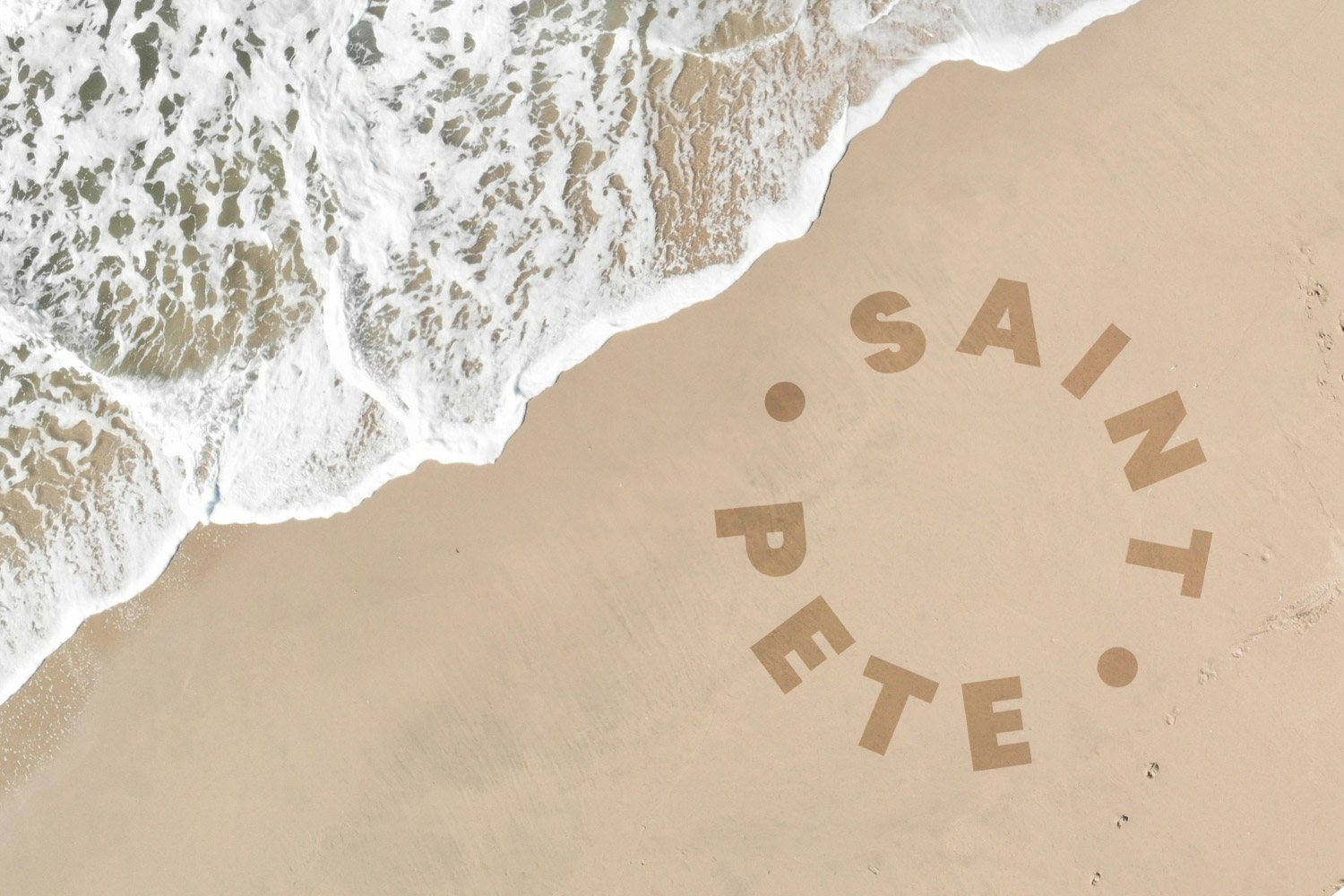 Custom Saint Pete lettering produced on March 19, 2025.