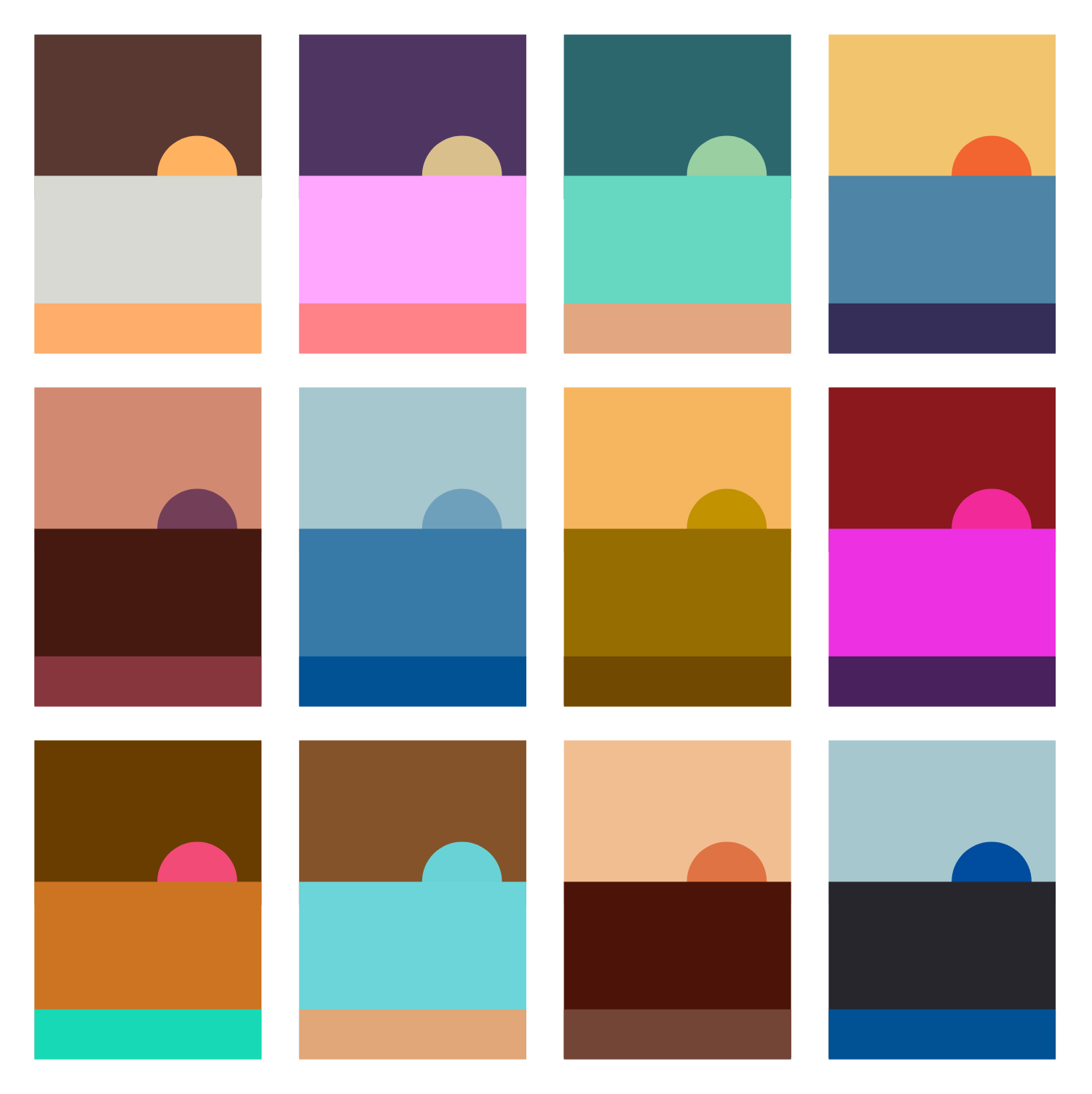 Minimalist beach poster color study produced on April 1, 2025.