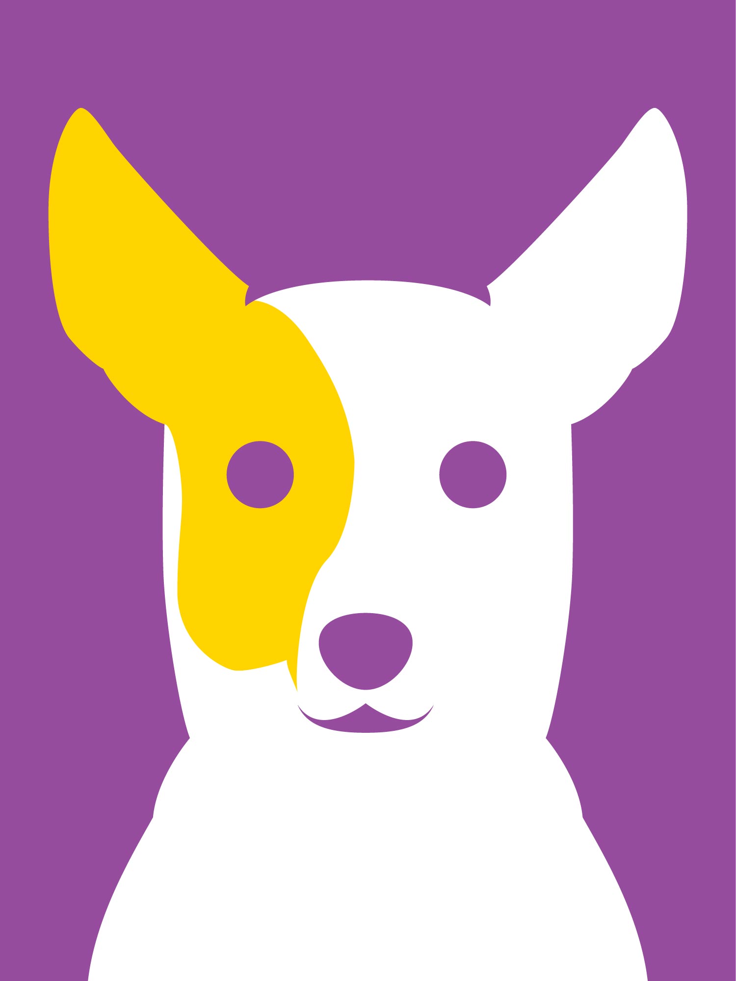 Custom pup poster produced on April 9, 2025.