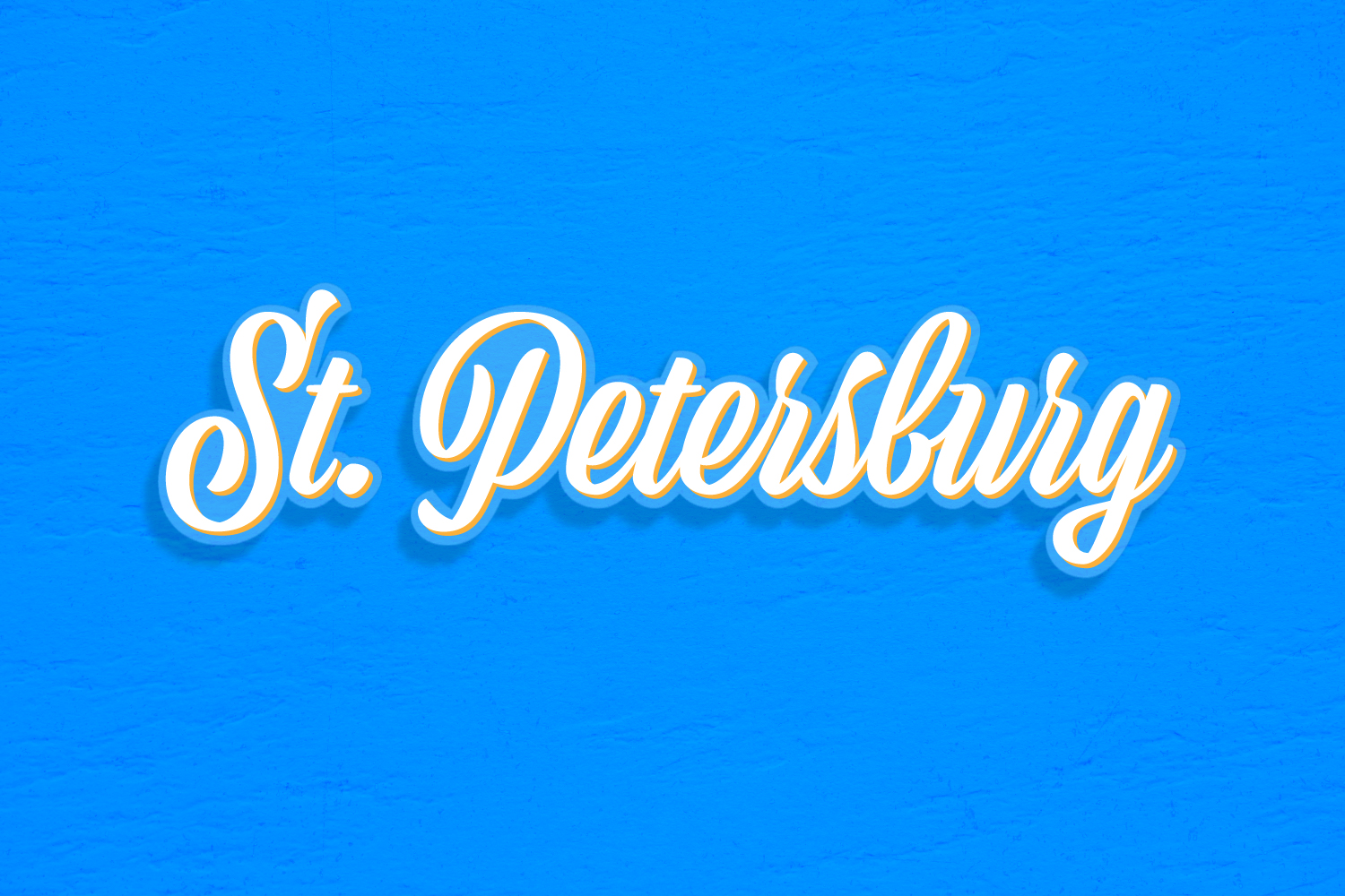 Custom St. Petersburg lettering produced on April 28, 2025.
