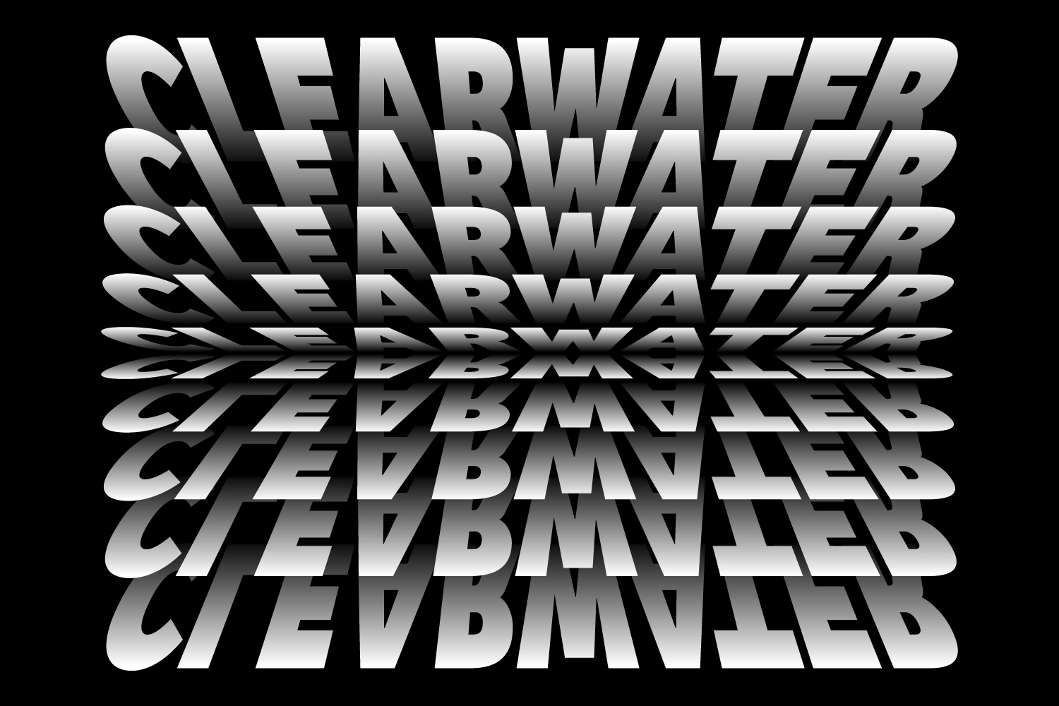 Custom Clearwater lettering produced on April 30, 2025.