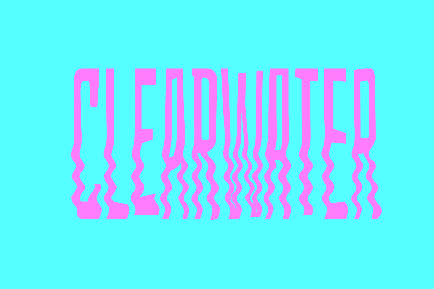 Custom Clearwater lettering.