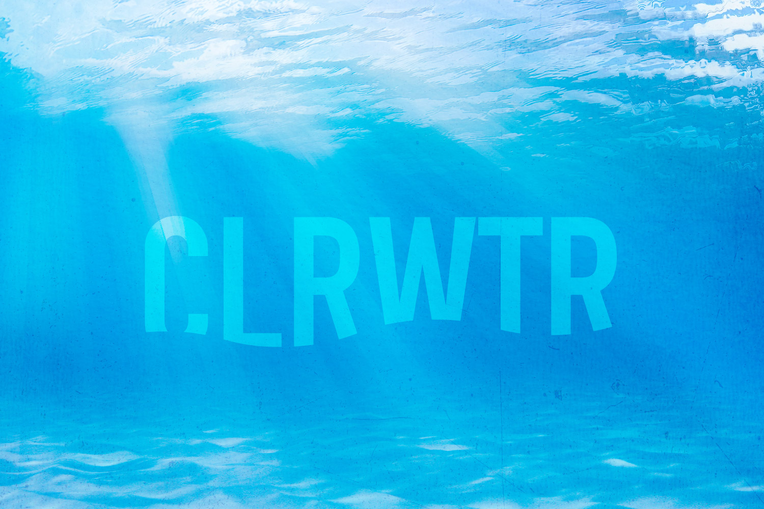 Custom CLRWTR lettering.